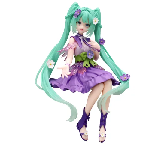 Produktbild zu Character Vocal Series - Noodle Stopper Figure - Miku Hatsune (Flower Fairy Cosmos Purple Color ver.)