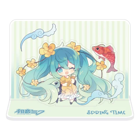 Produktbild zu Character Vocal Series - Acrylic Stand - Miku Hatsune (Spring Time Chibi Miku with Koi)