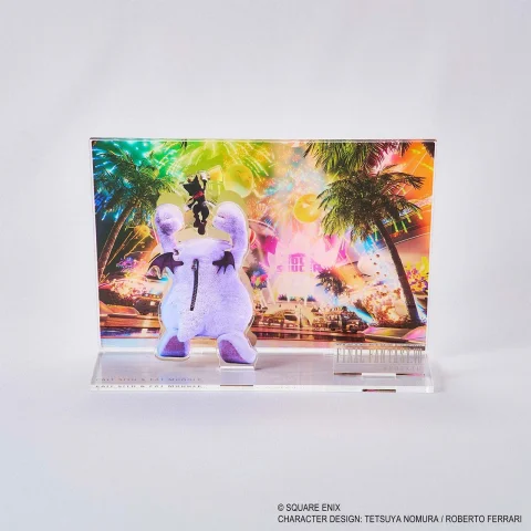 Produktbild zu Final Fantasy VII Remake - Acrylic Stand - Cait Sith & Fat Moogle Key Art