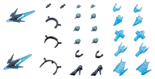 Produktbild zu M.S.G - Plastic Model Kit Zubeh&ouml;r - Mecha Supply34 Holonic Headdress & Holonic High Heels (Gray Ver.)