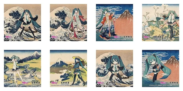 Produktbild zu Character Vocal Series - Katsushika Hokusai &times; Hatsune Miku - Sticker - The Great Wave off Kanagawa
