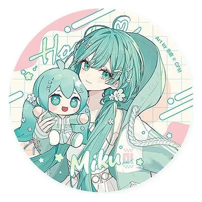 Produktbild zu Character Vocal Series - Miku Hug Series - Button - Miku Hatsune (Flower Ver.)