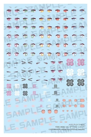 Produktbild zu Megami Device - Plastic Model Kit Zubeh&ouml;r - M.S.G Puni☆Mofu Long Eye Decal Set