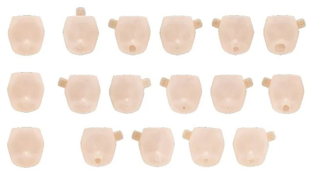 Produktbild zu Megami Device - Plastic Model Kit Zubeh&ouml;r - M.S.G 10 Face Set PUNI☆MOFU 01 (Skin Color A)